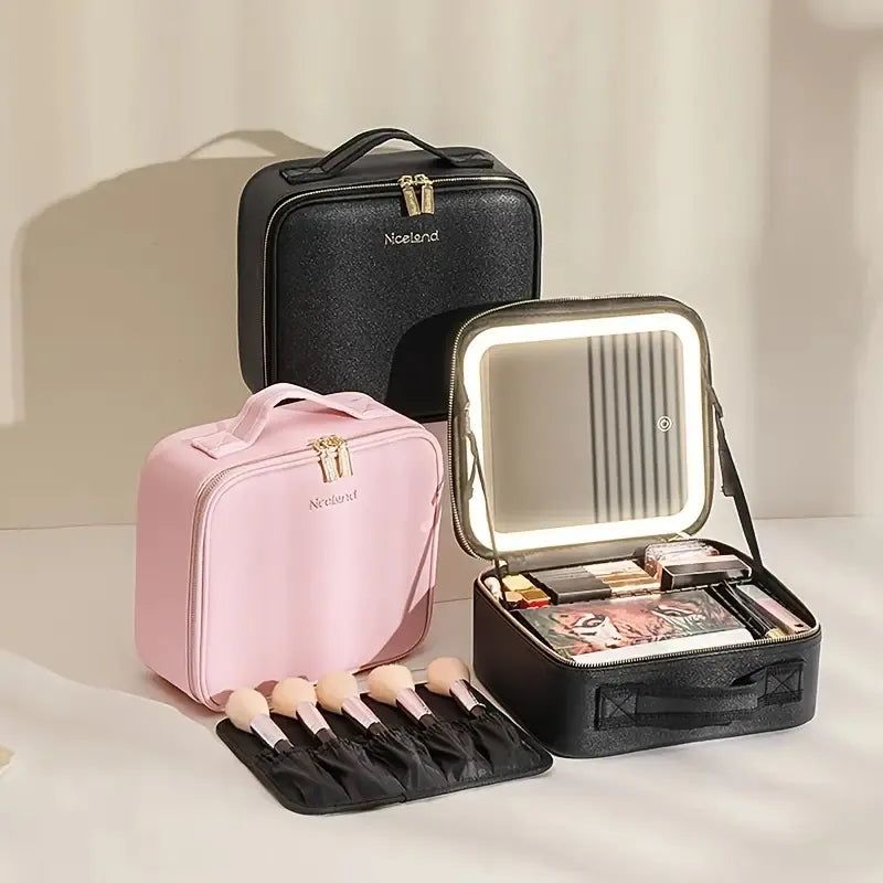 Trousse de maquillage avec Miroir LED Intégré