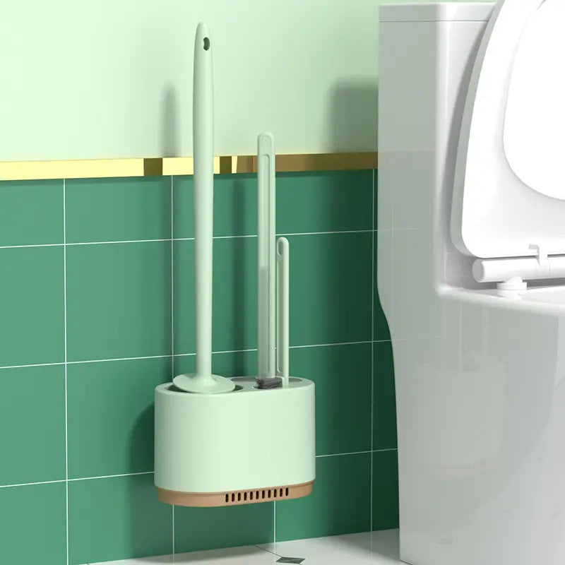 Brosse WC Multifonctionnelle avec Support Mural - Design Moderne et Hygiénique