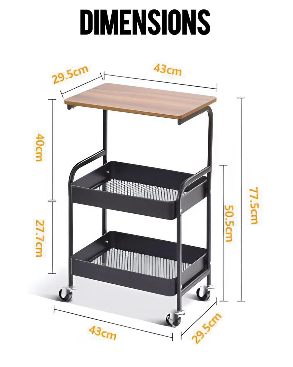 Table de Rangement 3 niveaux - عربة تخزين متعددة المستويات
