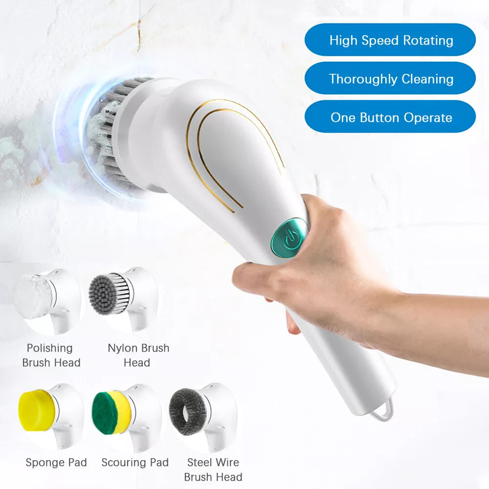Brosse de nettoyage électrique 5-en-1