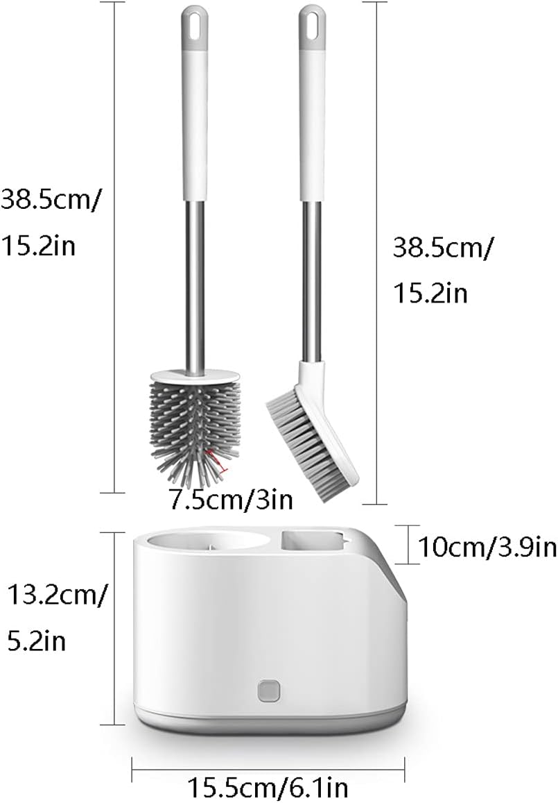 Brosse WC Multifonctionnelle avec Support Mural - Design Moderne et Hygiénique