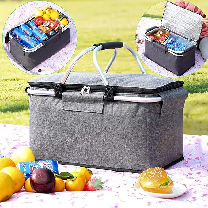 Panier de pique-nique isotherme pliable portable