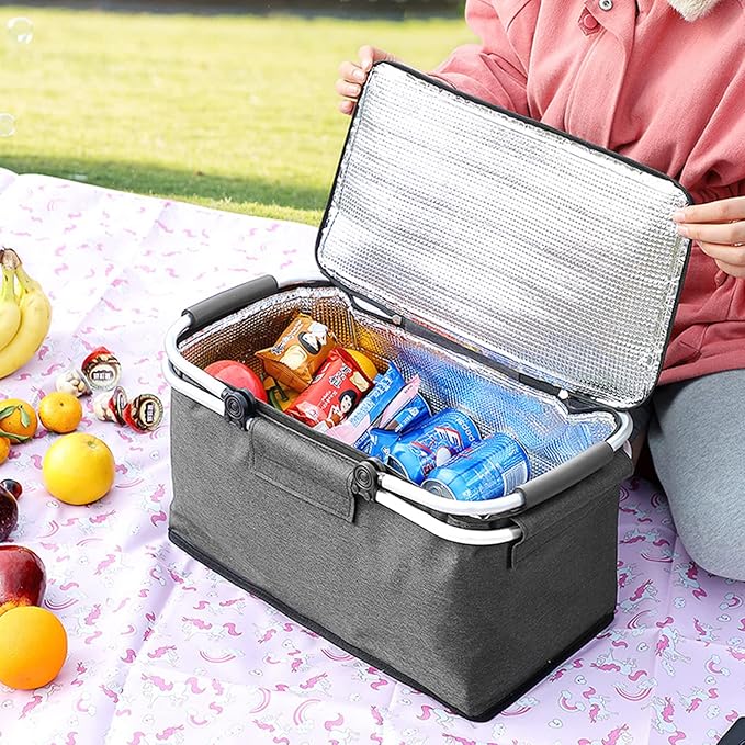 Panier de pique-nique isotherme pliable portable