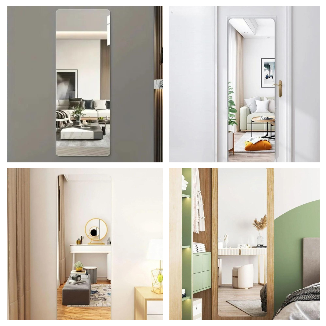 Miroir mural adhésif haute qualité 90×40 cm -مرآة حائط لاصقة عالية الجودة