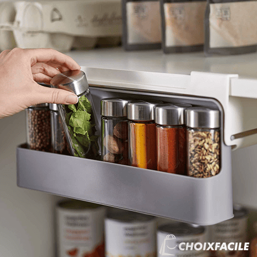 Rangement des épices avec 6 bouteilles - صندوق التوابل مع 6 زجاجات