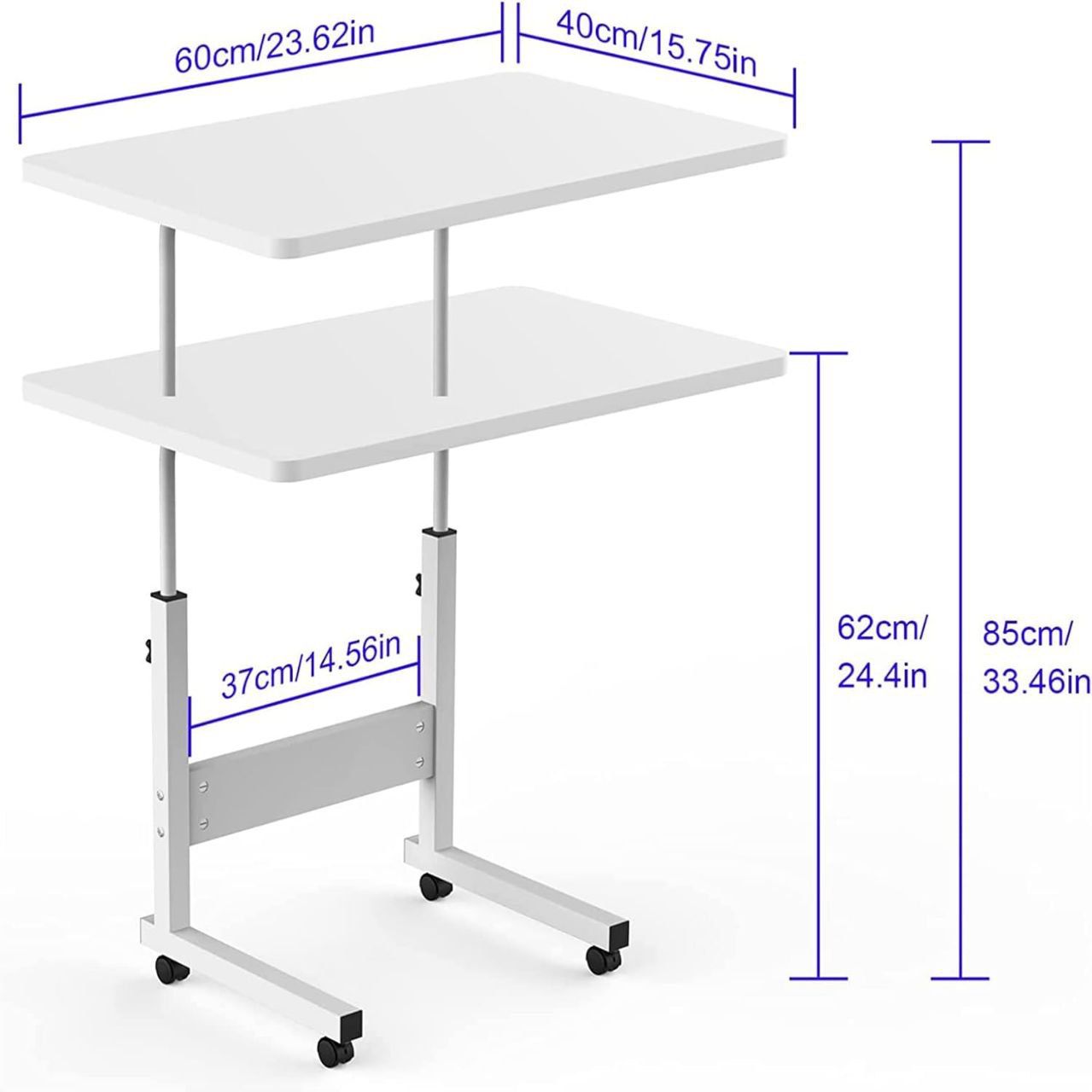 Table Bureau mobile réglable en hauteur - طاولة متحركة قابلة لتعديل