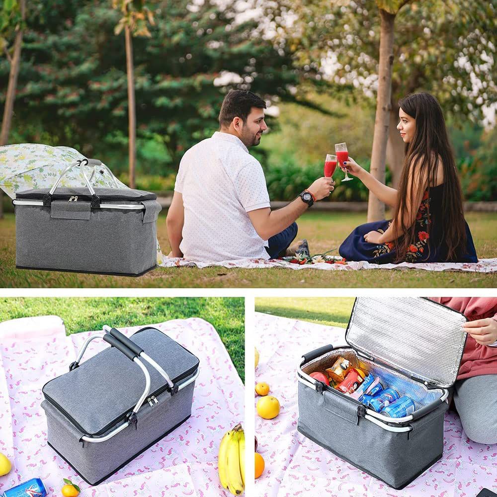 Panier de pique-nique isotherme pliable portable