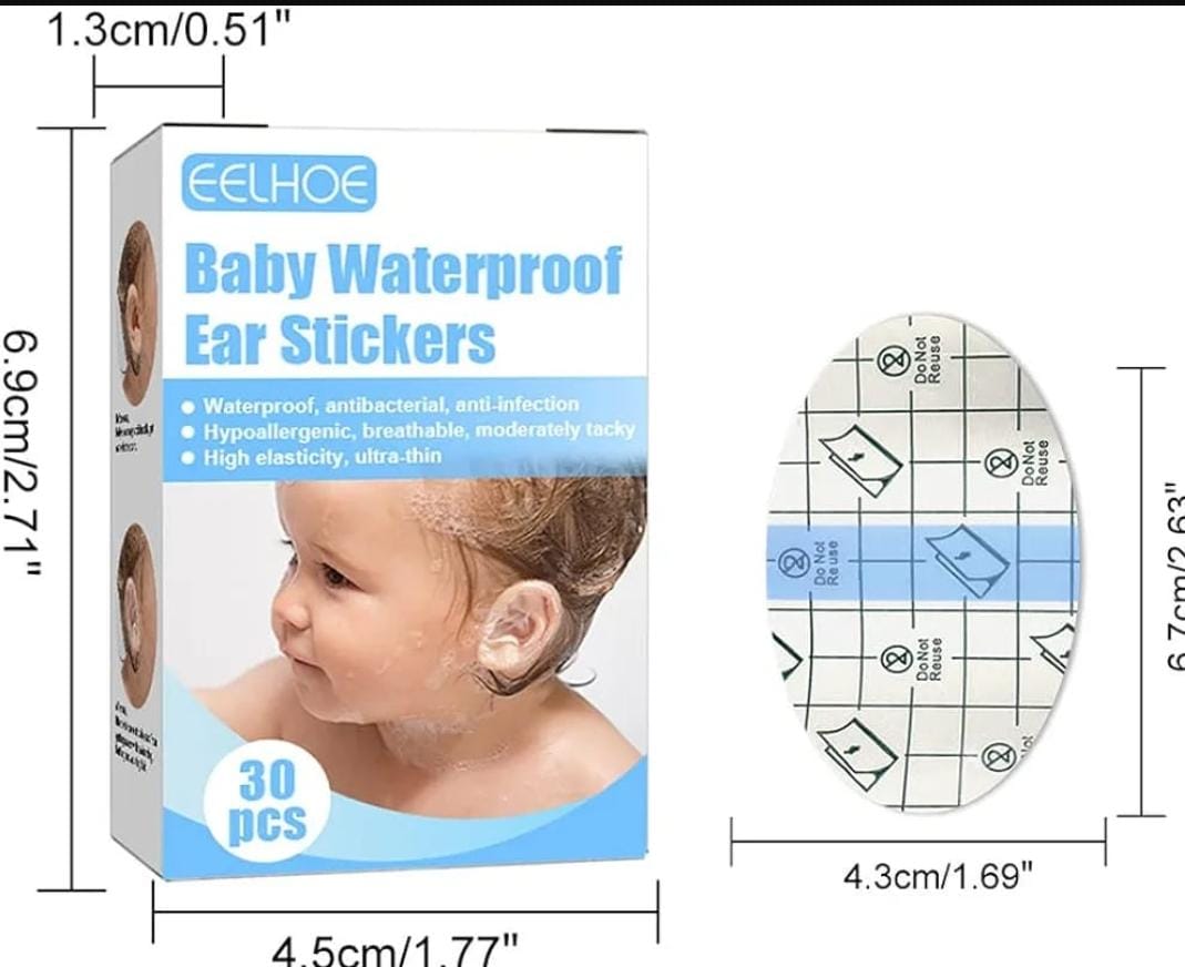 Autocollants imperméables pour les oreilles de bébé - لاصقات الأذن المقاومة للماء للأطفال