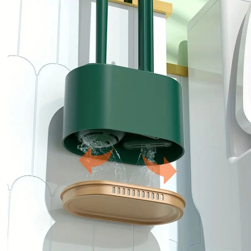 Brosse WC Multifonctionnelle avec Support Mural - Design Moderne et Hygiénique