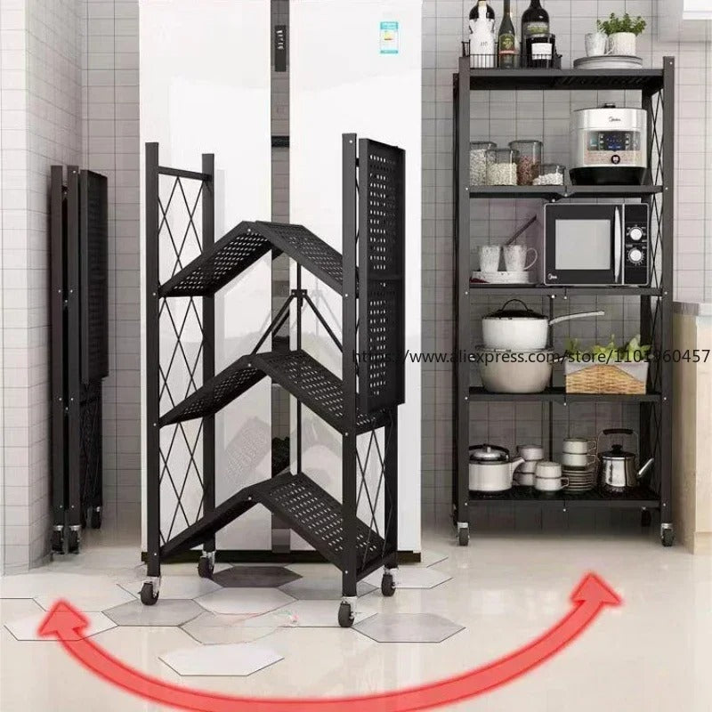 Étagère de Rangement à 4 Niveaux en Métal