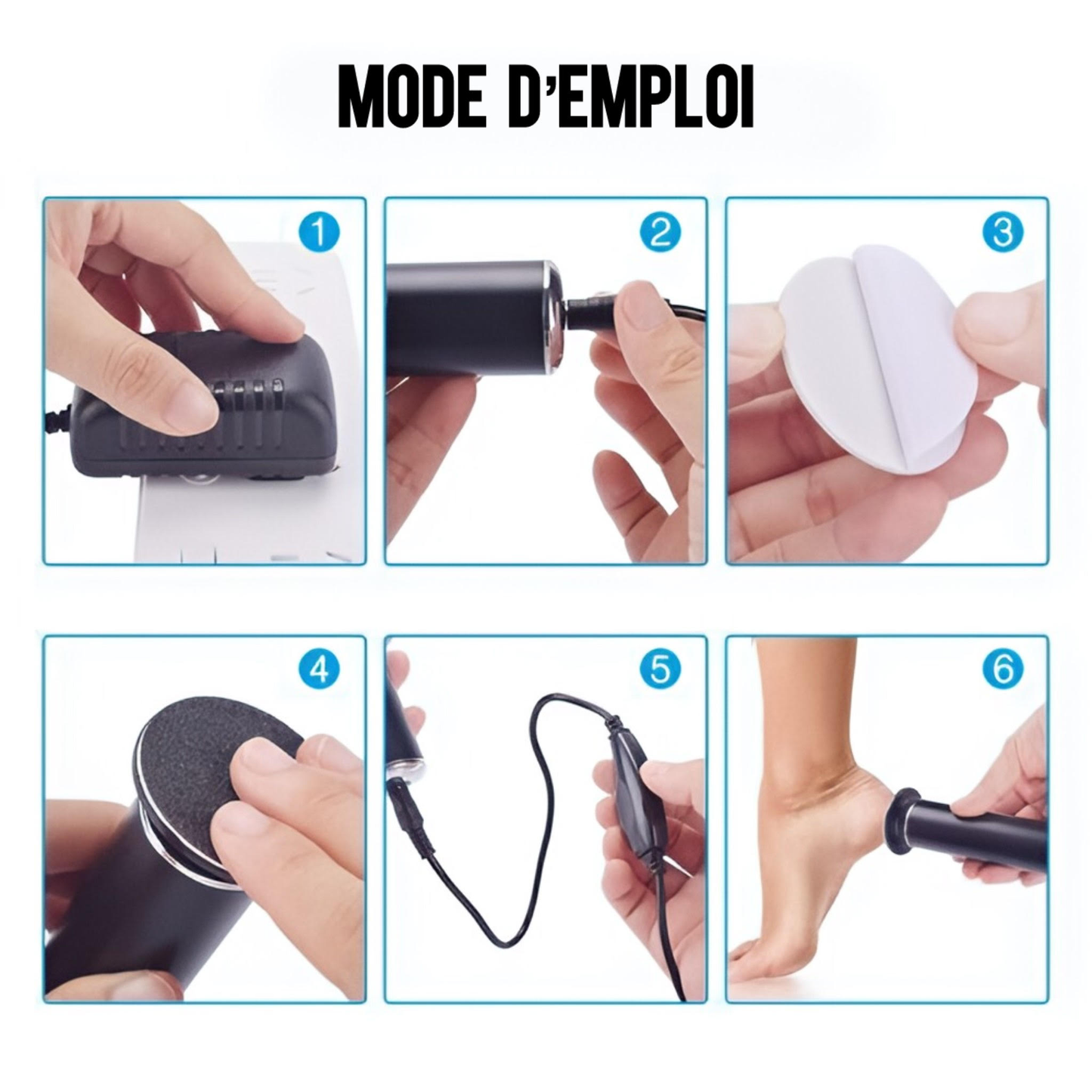 Appareil électrique anti-callosités - مقشر للقدمين الكهربائي