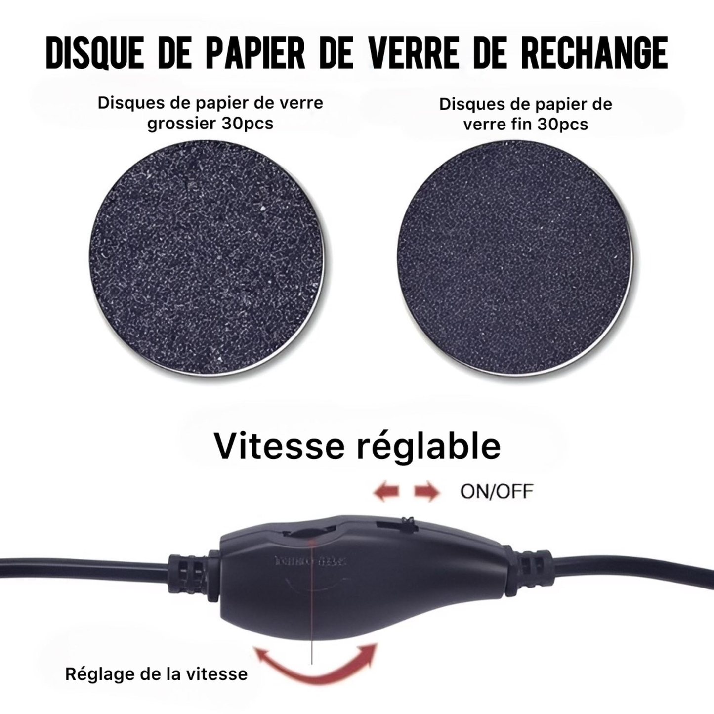 Appareil électrique anti-callosités - مقشر للقدمين الكهربائي