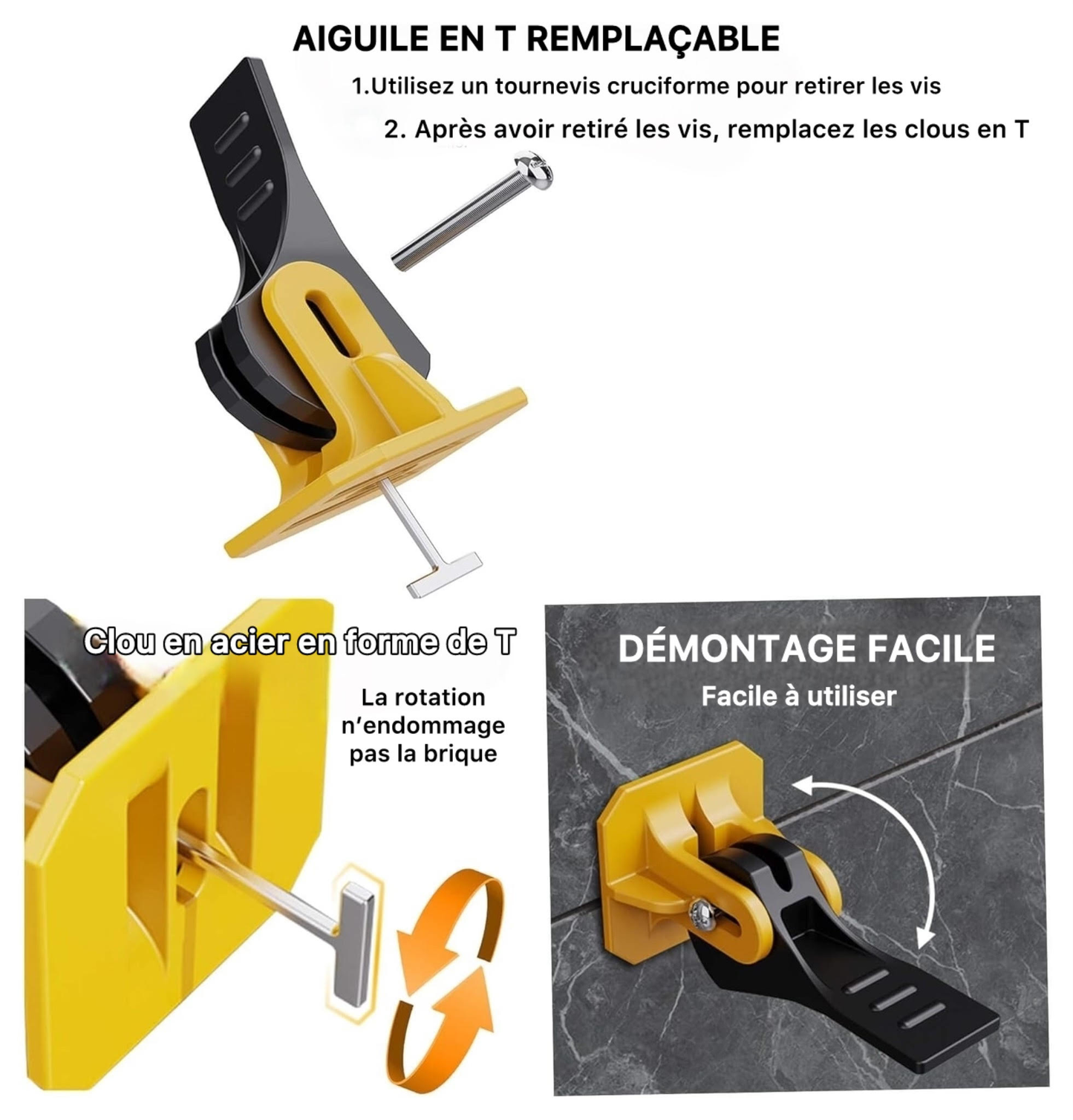 Pack 50 Pcs Niveleur de Carrelage - باك 50 قطعة لتسوية الزليج