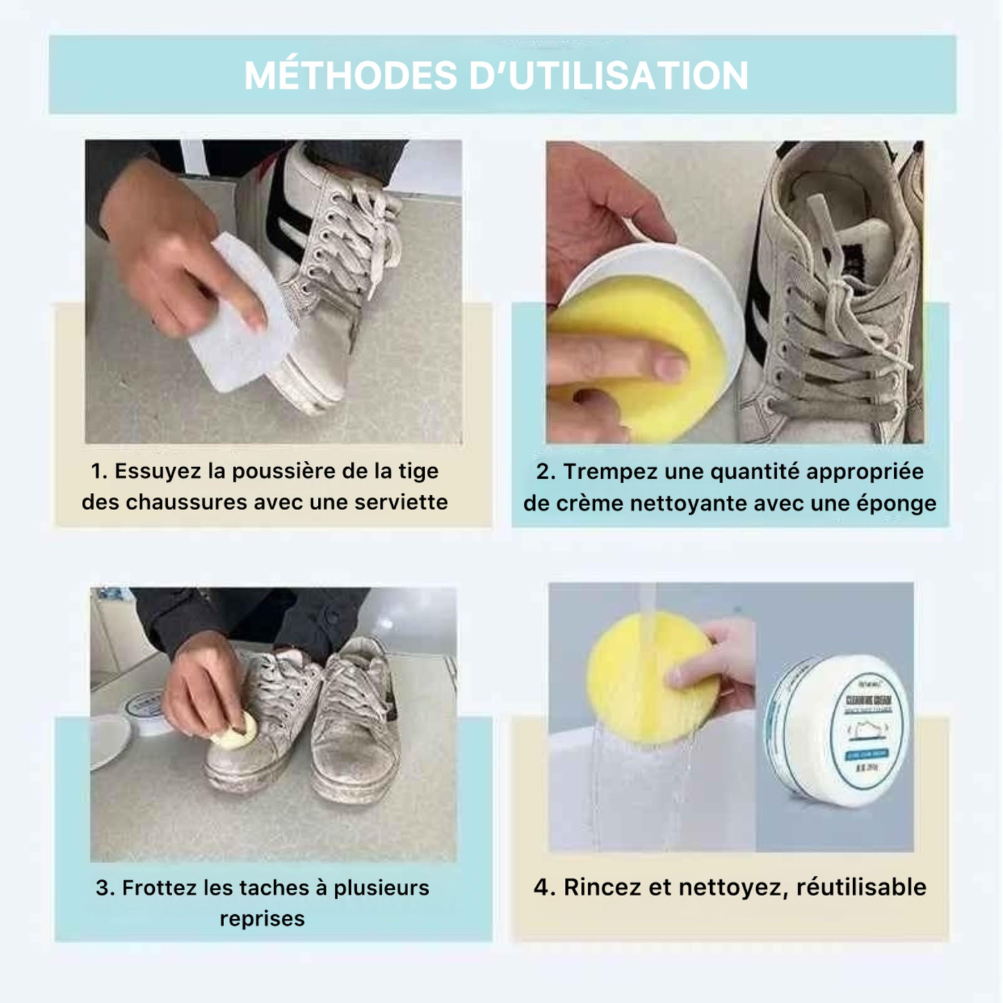 Crème Nettoyante Chaussures - جيل تنظيف الأحذية