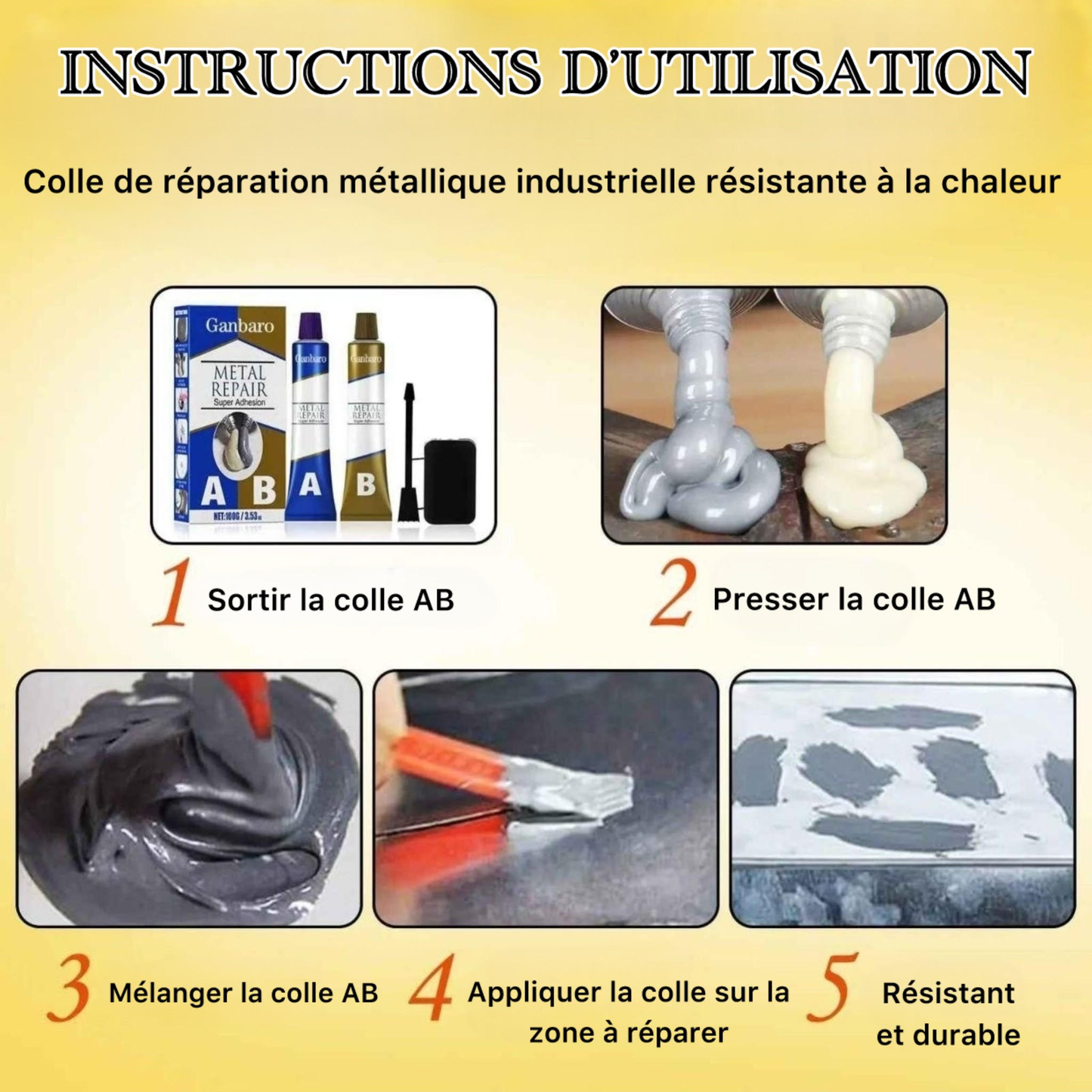 Pâte Métallique Réparatrice - معجون إصلاح معدني