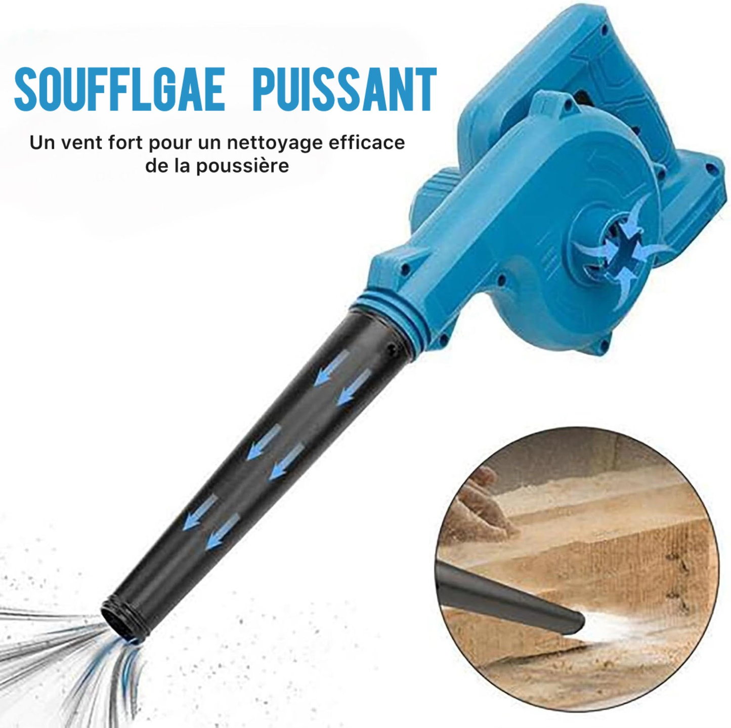 souffleur d'air électrique sans fil 2 en 1 - جهاز نفخ وشفط لاسلكي