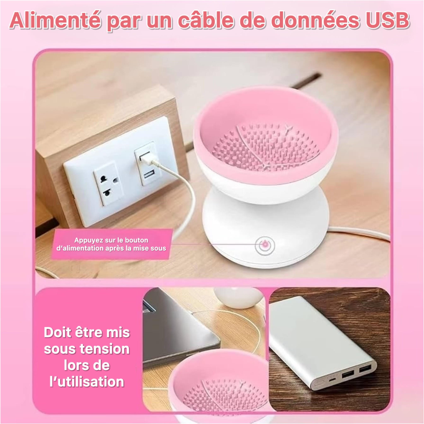 Nettoyeur Électrique de Pinceaux de Maquillage - منظف فرش المكياج الكهربائي