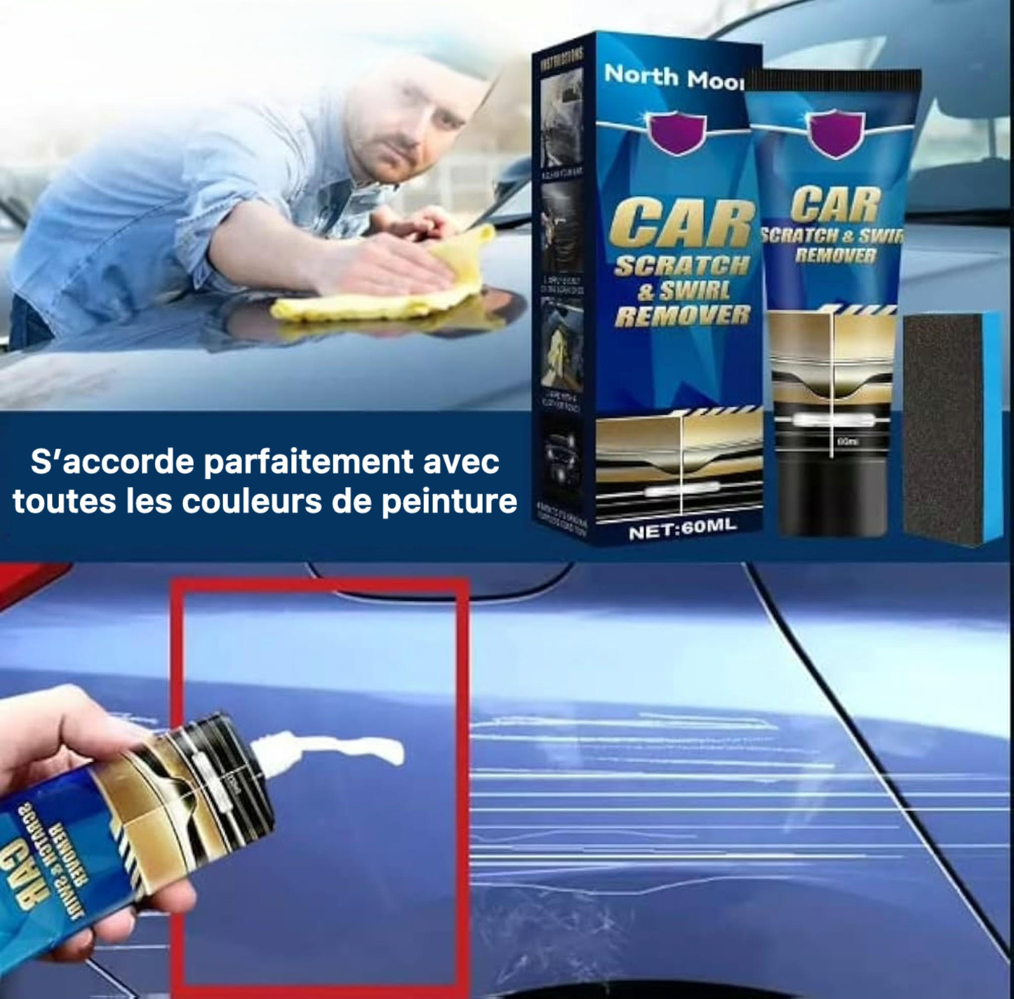 Crème de Retrait des Rayures pour Voiture - كريم إزالة خدوش السيارة