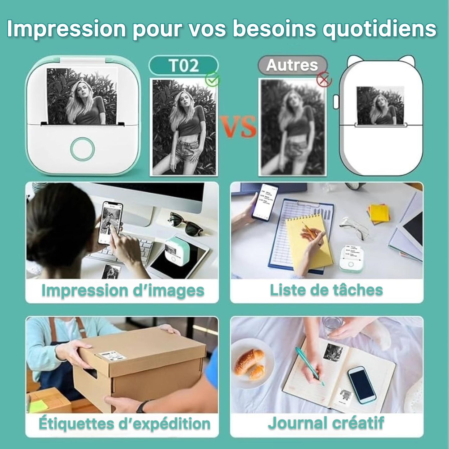 Mini-imprimante portable - الطابعة المحمولة الصغيرة