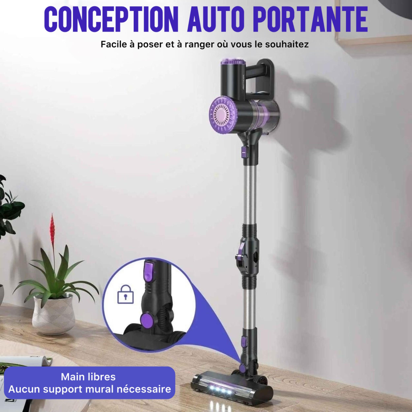 Aspirateur balai sans fil - مكنسة لاسلكية ذكية