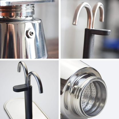 Cafetière en acier inoxydable - آلة تحضير القهوة من الستانلس ستيل