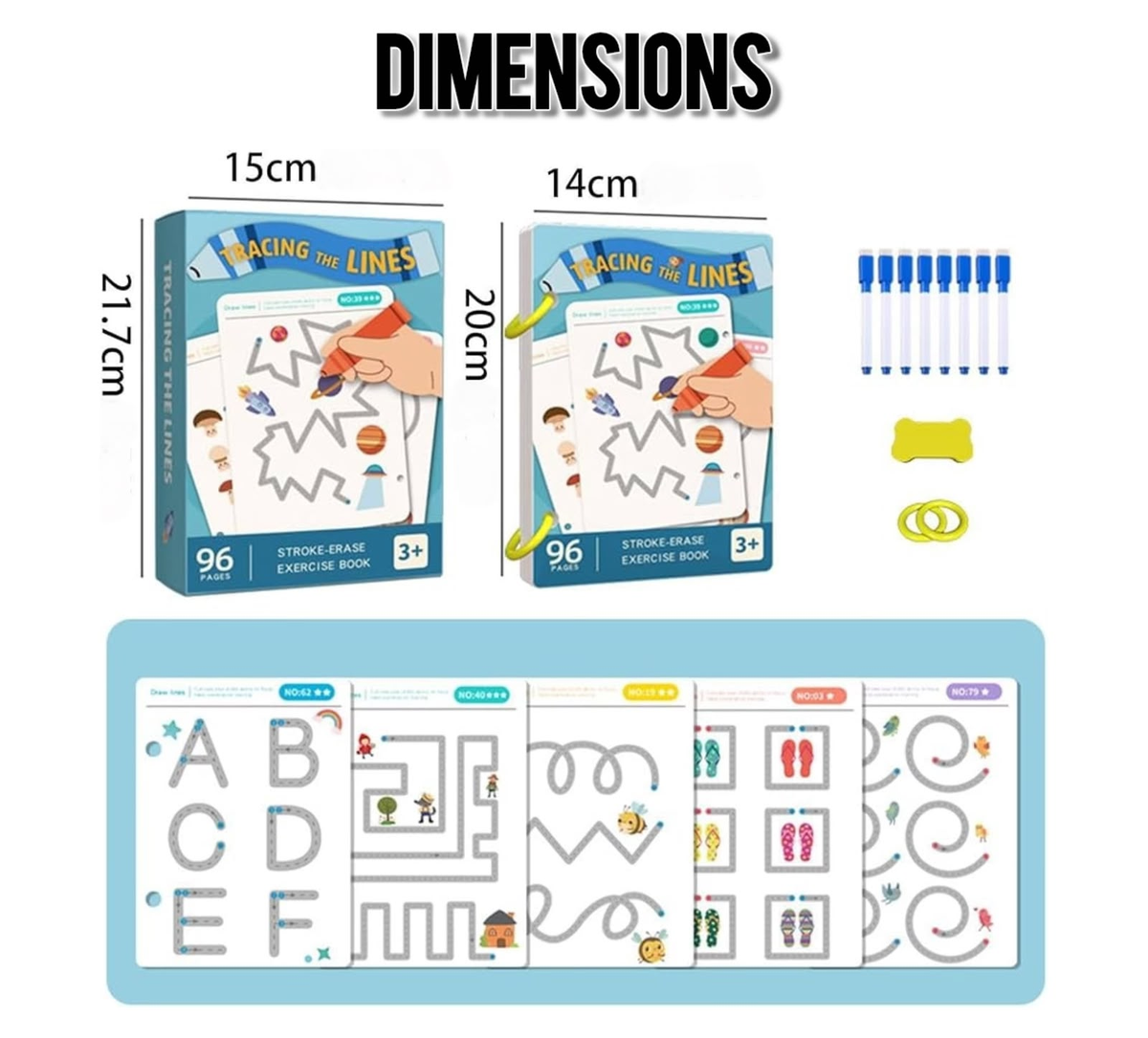 Cahier de traçage pour enfants - كتاب الخطوط للأطفال