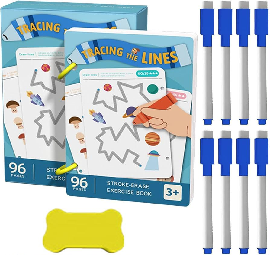 Cahier de traçage pour enfants - كتاب الخطوط للأطفال