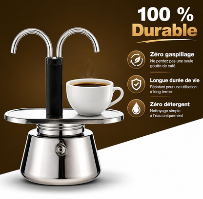 Cafetière en acier inoxydable - آلة تحضير القهوة من الستانلس ستيل