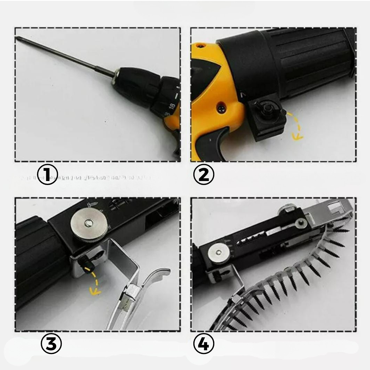 Accessoire d’alimentation automatique de vis pour perceuse -ملحق تغذية البراغي الأوتوماتيكي للمثقاب –