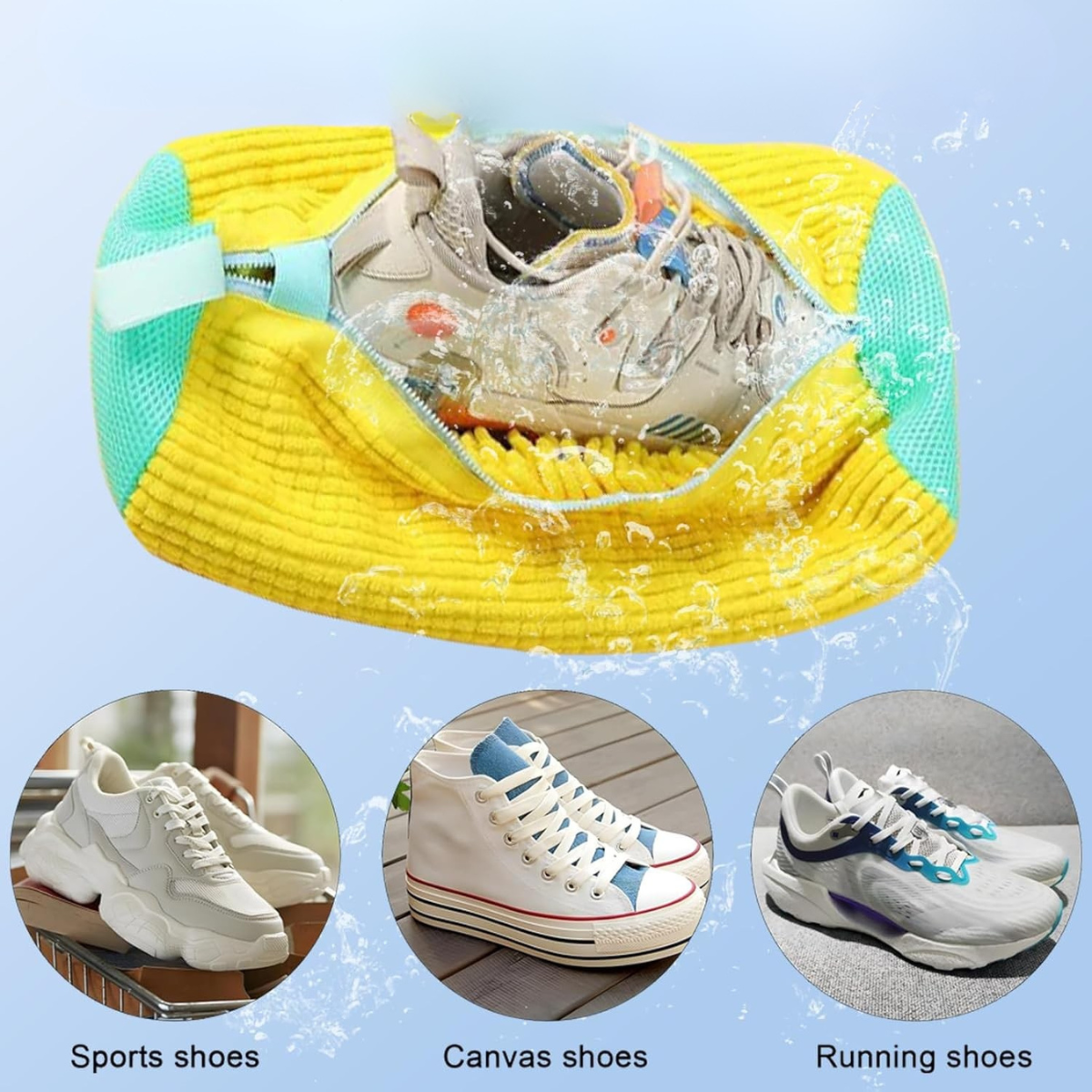 Sac laver les chaussures en machine - كيس لغسل الأحذية في الغسالة