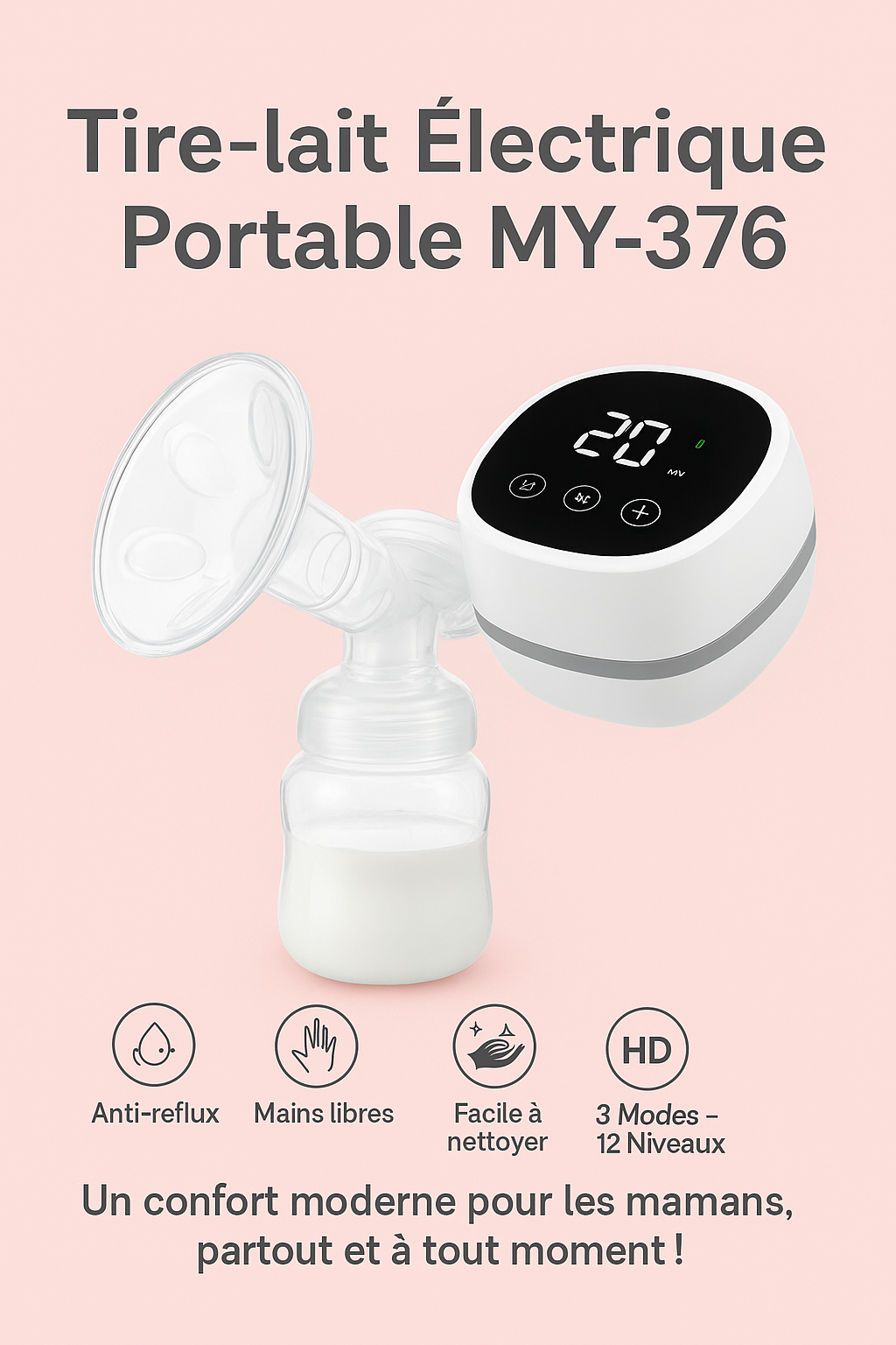 Tire-lait électrique portable - شفاط حليب كهربائي محمول