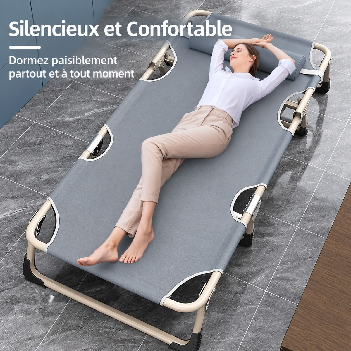 Lit de Repos Pliable - سرير استرخاء قابل للطي