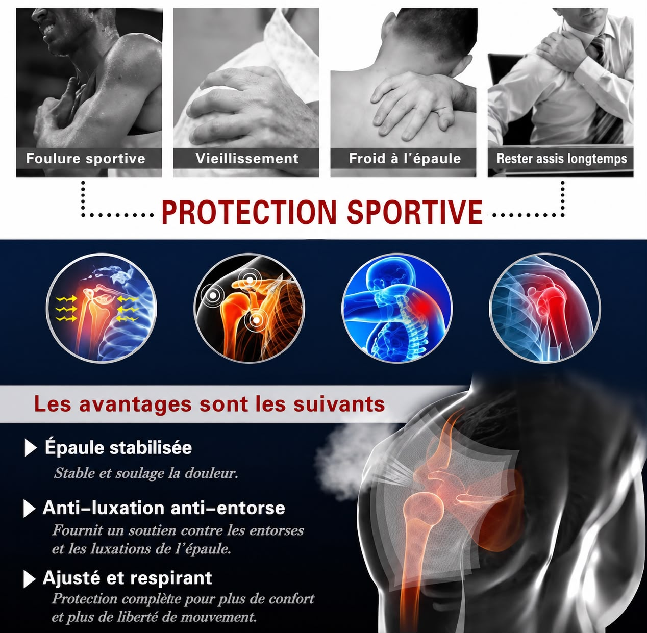Correcteur de posture des épaules - حزام تصحيح وضعية الكتفين