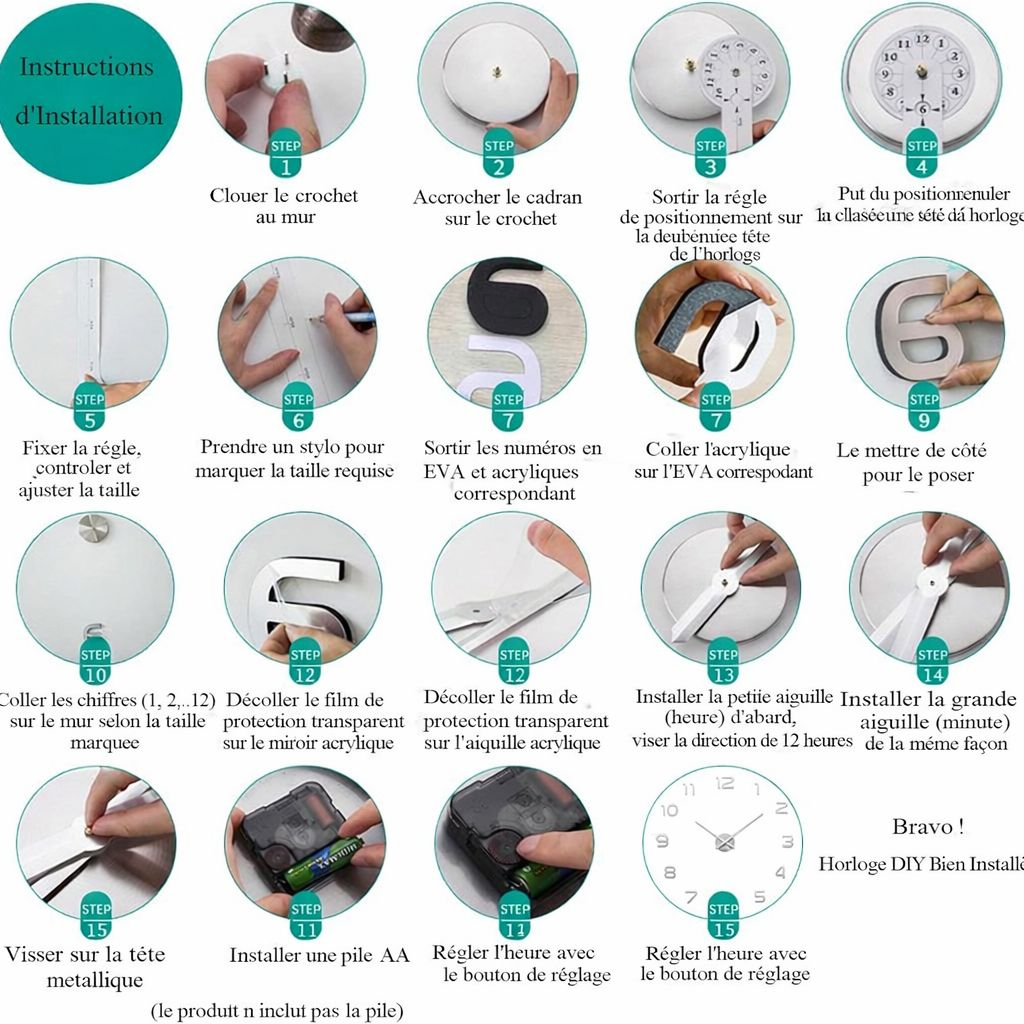 Horloge DIY -ساعة الحائط