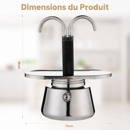 Cafetière en acier inoxydable - آلة تحضير القهوة من الستانلس ستيل