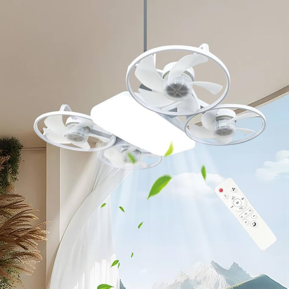 Ventilateur de plafond intelligent à 4 hélices - مروحة سقف رباعية ذكية