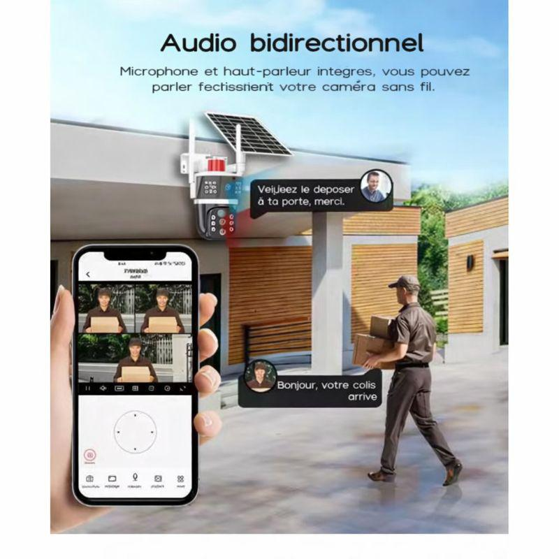 Caméra Solaire 4K Sans Fil pour Extérieur 4G/WIFI
