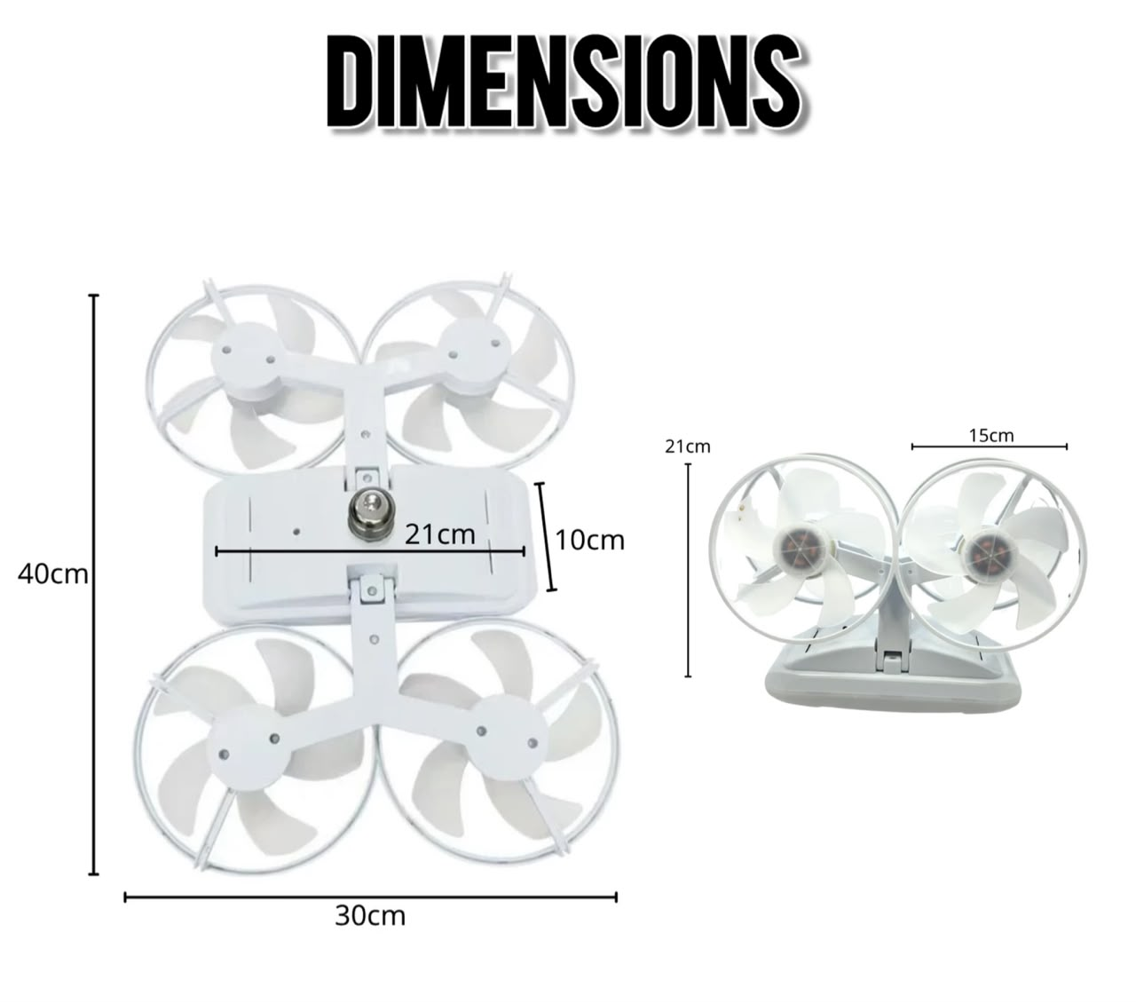 Ventilateur de plafond intelligent à 4 hélices - مروحة سقف رباعية ذكية