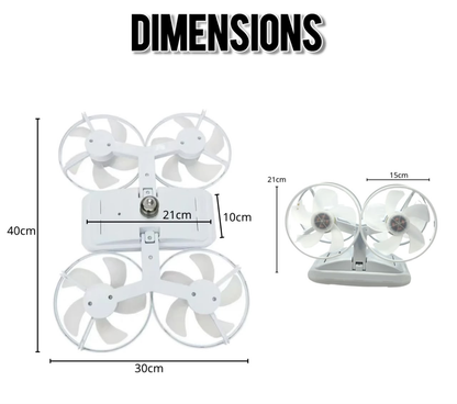 Ventilateur de plafond intelligent à 4 hélices - مروحة سقف رباعية ذكية
