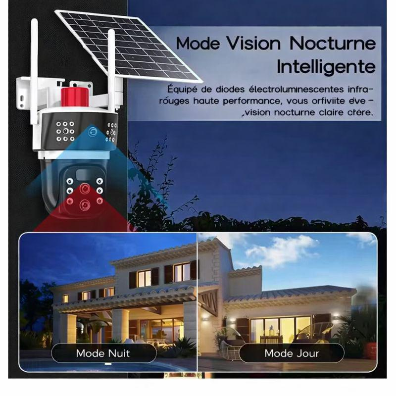 Caméra Solaire 4K Sans Fil pour Extérieur 4G/WIFI