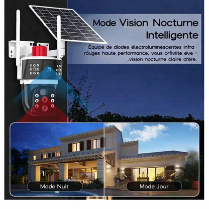 Caméra Solaire 4K Sans Fil pour Extérieur 4G/WIFI