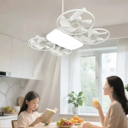 Ventilateur de plafond intelligent à 4 hélices - مروحة سقف رباعية ذكية