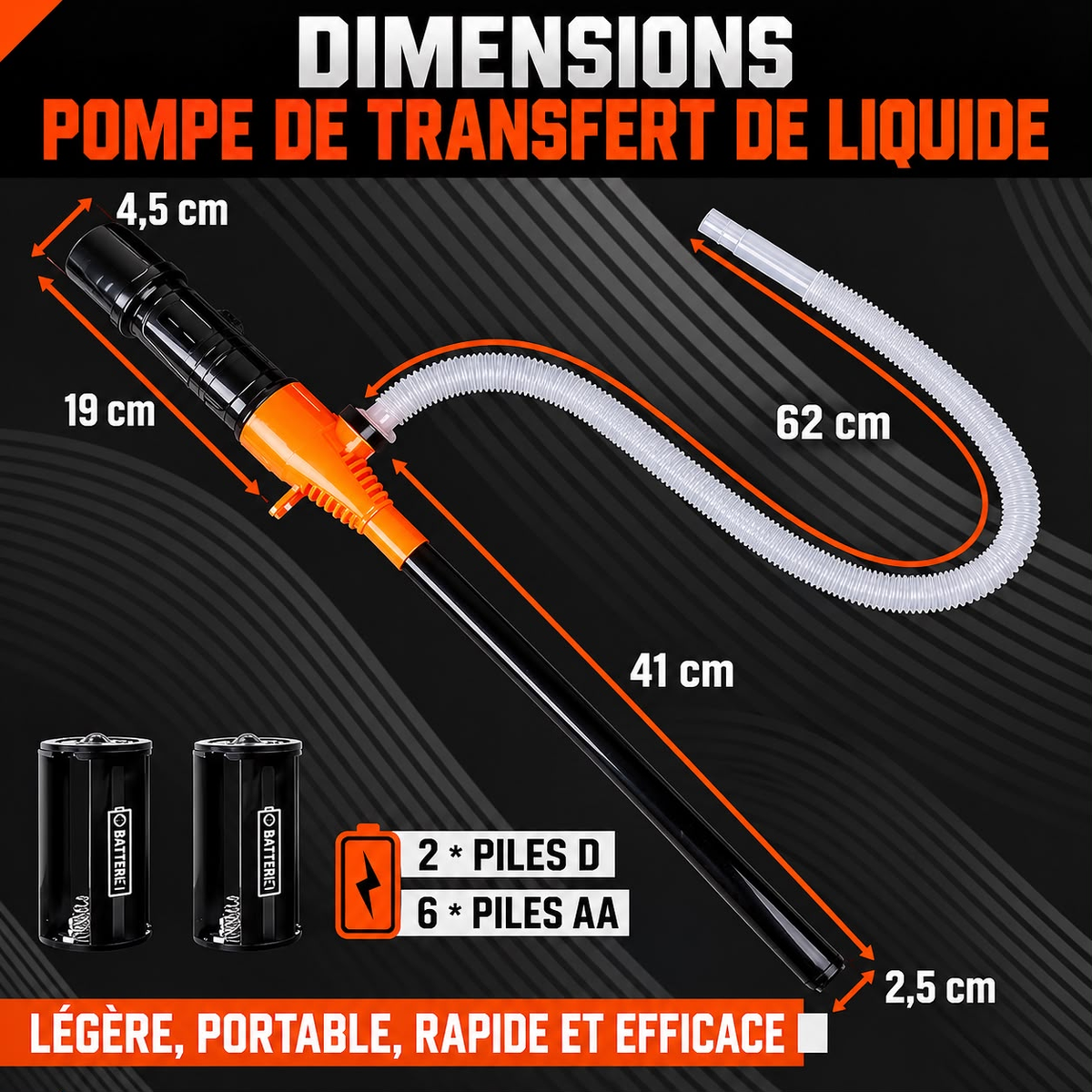 Pompe de transfert de liquide à batterie - مضخة نقل السوائل المحمولة بالبطارية