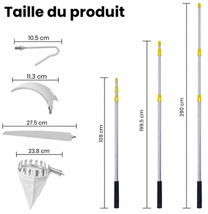 Kit télescopique de taille et de cueillette - أداة تقليم الأشجار متعددة الوظائف