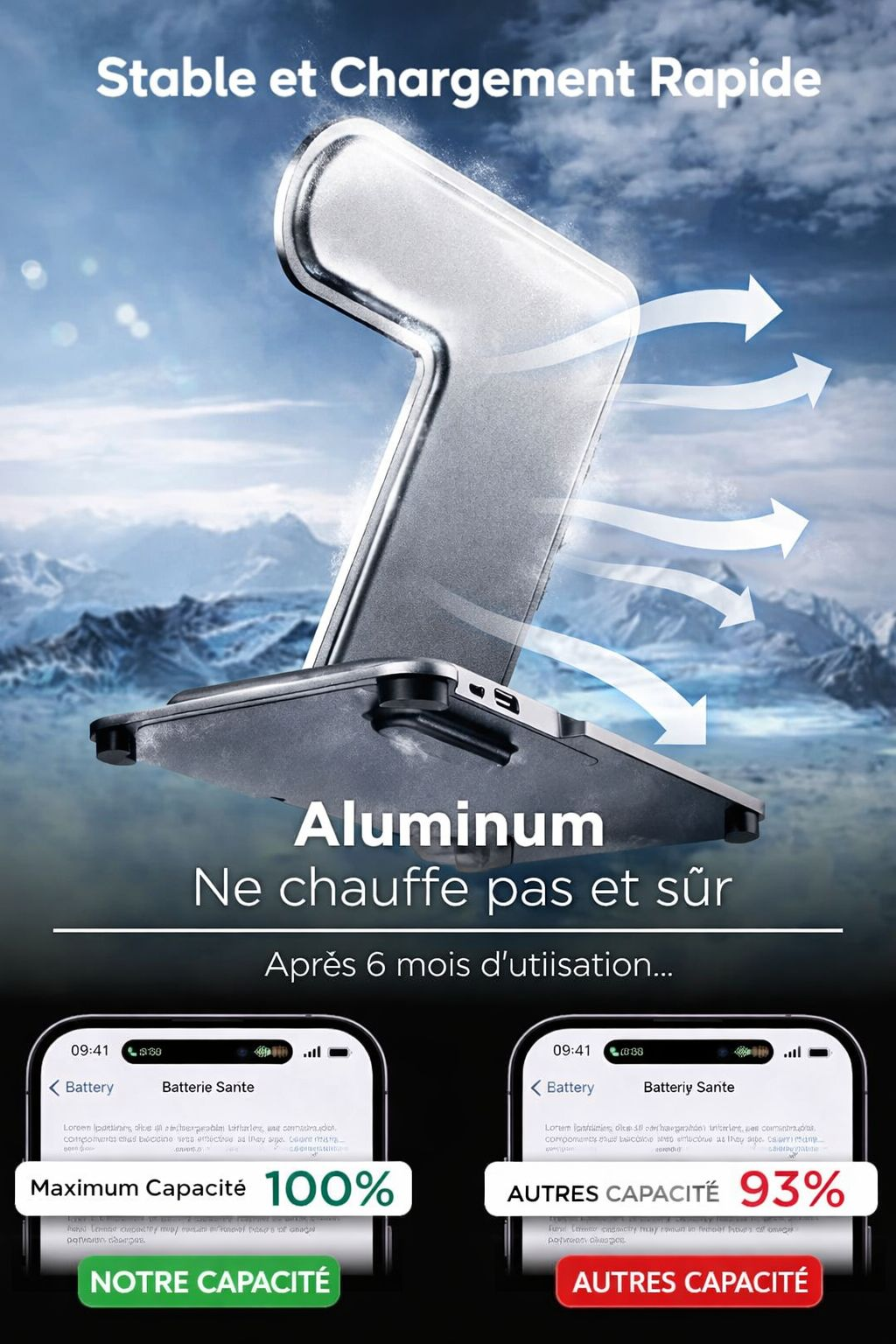 Chargeur Sans Fil 3-en-1 – 15W - شاحن لاسلكي ثلاثي