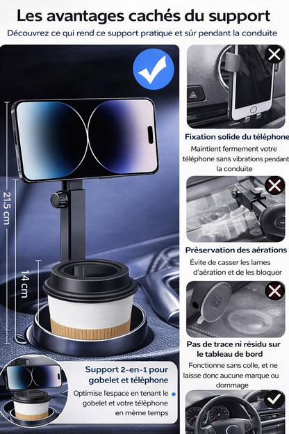 Support Téléphone Voiture multifonctions - حامل الهاتف السيارة متعدد الاستخدامات