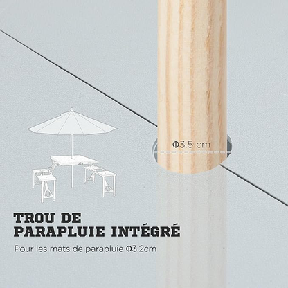 Table de pique-nique pliante en aluminium - طاولة النزهة قابلة للطي