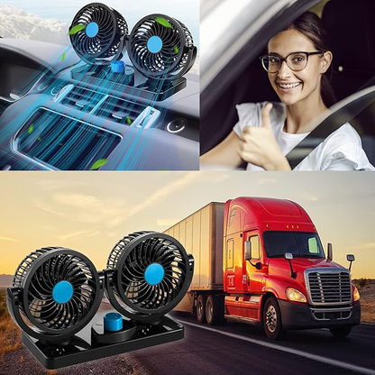 Ventilateur de véhicule à double tête - مروحة السيارة مزدوجة الرأس