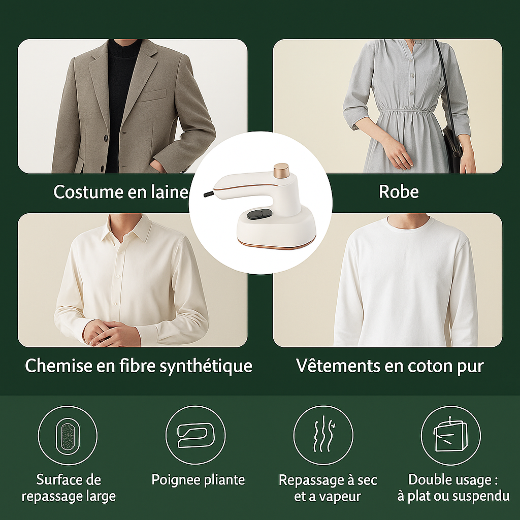 Fer à vapeur électrique portable - مكواة بخار كهربائية محمولة