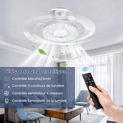 Ventilateur de plafond LED pliable -  مروحة سقف  قابلة للطي